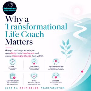 Social cover for an article on why a transformational life coach helps create lasting change through clarity, confidence and personal transformation