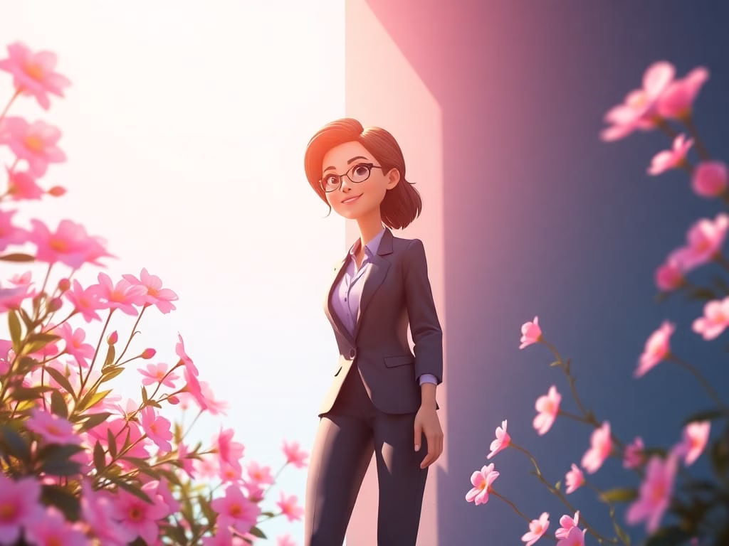 Character emerges from shadow into light, symbolizing personal growth through vulnerability.