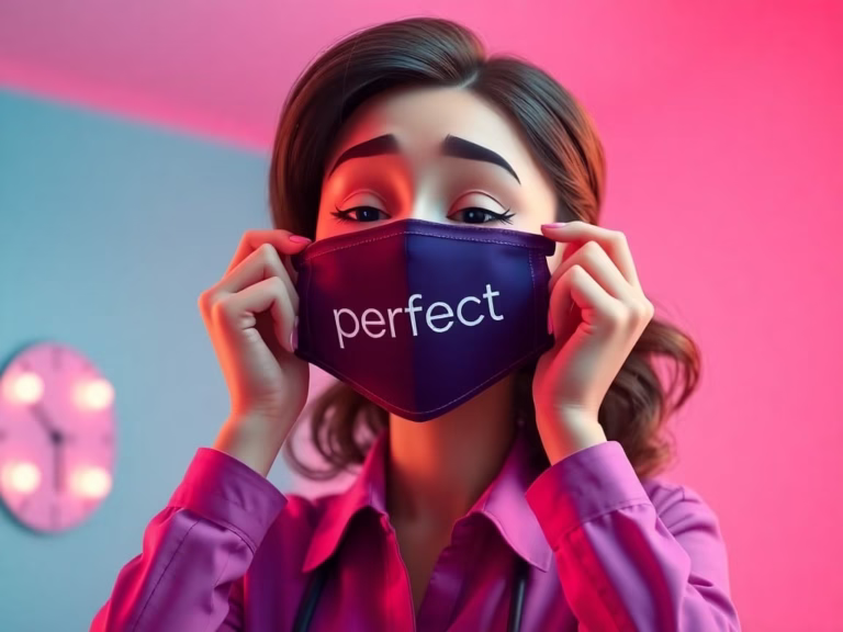 A person letting go of perfectionism and embracing imperfection
