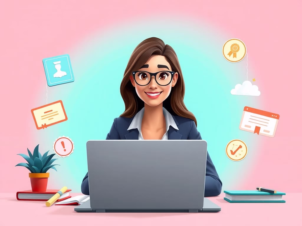 career woman setting short-term skill goals for career growth