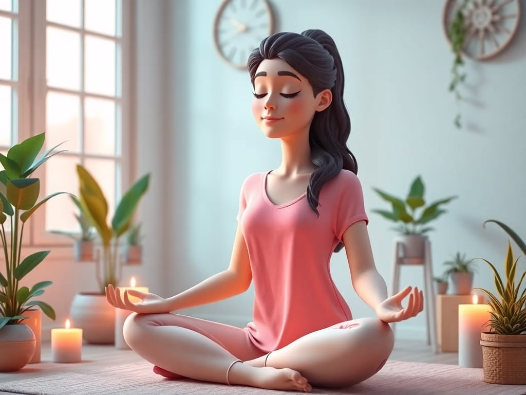 busy executive woman practicing spiritual reflection as part of life goals